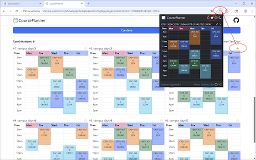 CoursePlanner :: Course Planner helps students extract course information and build conflict-free class schedules more easily.