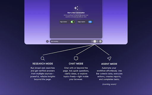 Ask Bar: AI Answers on Every Page :: AI chat with page context, sourced web research, image capture, PDF reading, and multi-model support.