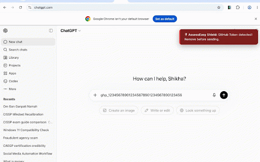 AssessEasy AI Shield :: Protects sensitive data from being leaked to AI tools