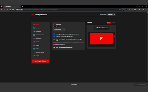 FavSpeedDial :: Ersetzt die Seite für neue Tabs mit einem anpassbaren Speed Dial basierend auf Ihren Favoriten.