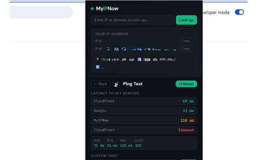 MyIPNow – IP & Network Tools :: Instant IP lookup, DNS, WHOIS, blacklist check, ping test, ASN lookup & password generator. Free network toolkit for your browser.