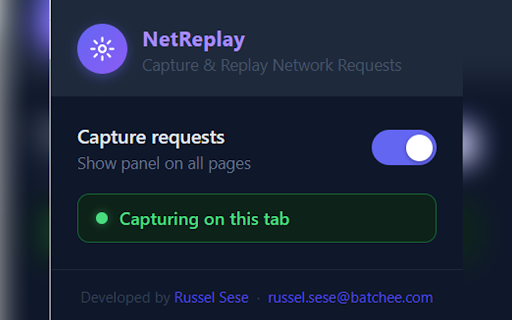 NetReplay – Capture & Replay Network Requests :: Capture every fetch & XHR request on any page. Inspect headers, view response bodies, and replay requests in one click.