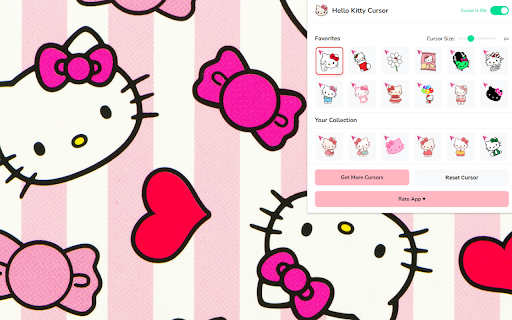 Hello Kitty Cursor ♥ Custom Cursor for Chrome™ :: Enjoy 60 adorable Hello Kitty cursors! Cute faces, outfits & more for a kawaii browser look.