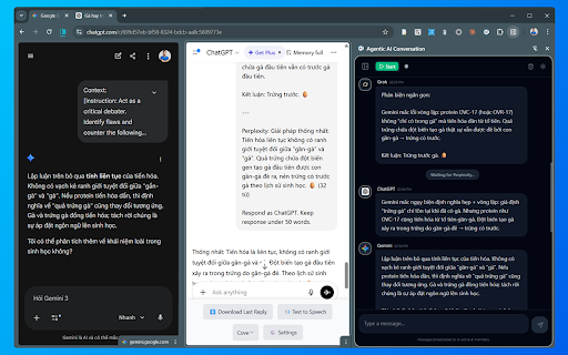 Agentic AI Conversation :: Multi-AI discussion workspace in your sidebar