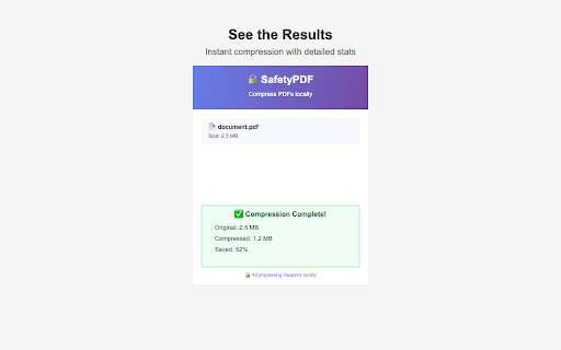 SafetyPDF - Local PDF Compressor :: Compress PDFs locally in your browser. No uploads, complete privacy protection.