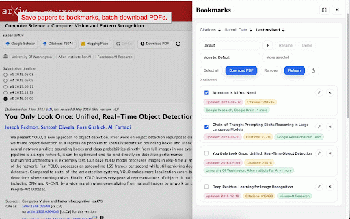 Super arXiv :: Adds helpful context to arXiv abstract pages and download easily.