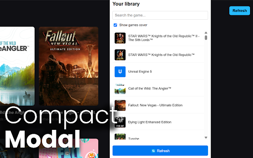 Epic Games Library Viewer :: View a list of your purchased Epic Games games with search option.