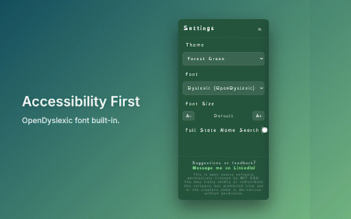 DORy :: The super slick chrome extension to jump to U.S. State DOR pages.