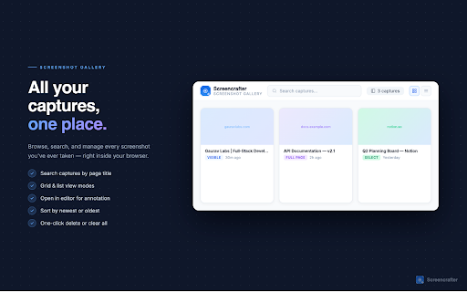 Screencrafter - Full Page Screenshot Tool :: Capture, annotate, and save full page screenshots with ease.