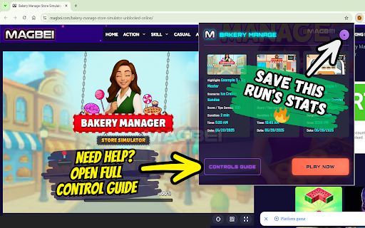 Bakery Manage Unblocked 🥐🍩 Game Launcher & Independent Results Tracker :: Shortcut to Bakery Manage – play free bakery management game instantly and save every score!