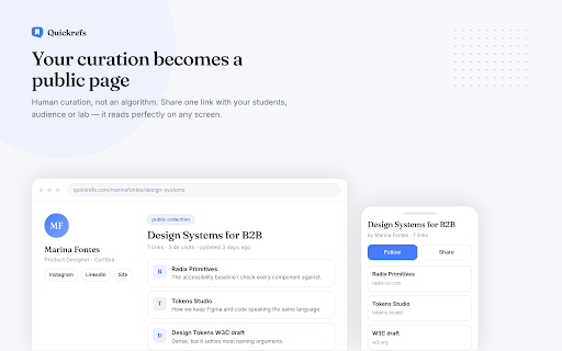 Quickrefs :: Save links to Quickrefs in 1 click, without leaving the page.