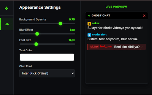 KickEnhance :: Provides an advanced UI and custom transparent overlay features for Kick.com streams.