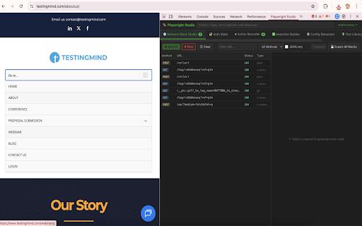 Playwright Studio by AIQEAcademy :: Record, save and run Playwright tests directly in Chrome — no downloads needed.