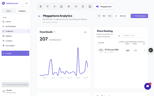 Listener Sync :: Connects your podcast hosting accounts to Listener once, so Listener can keep your analytics up to date on its own.
