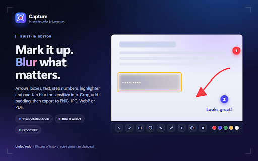 Capture Free Screen Recorder & Screenshot (4K, No Watermark) :: Record your screen in 4K and capture full-page screenshots — free, no watermark, no sign-up. Tab, desktop & webcam recording.