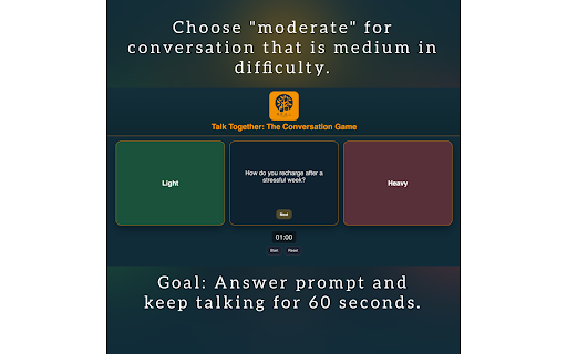 Talk Together: The Conversation Game :: Talk Together: a quick, fun conversation game for practicing English and sparking great discussions.