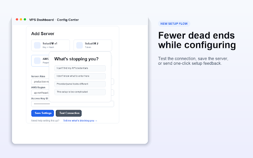 VPS Dashboard — Multi-Provider VPS Manager :: Manage VPS servers across multiple providers — status, resources, power actions, and expiry reminders in your browser sidebar.