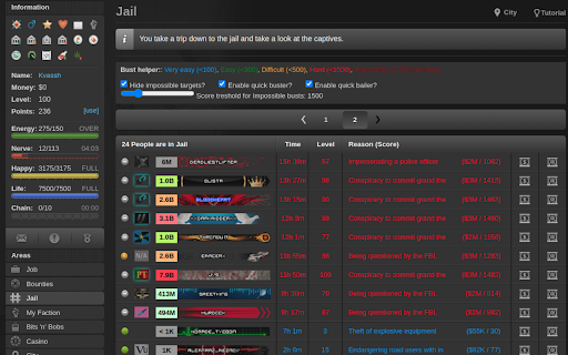 TornHelper :: Some QOL improvements for Torn City
