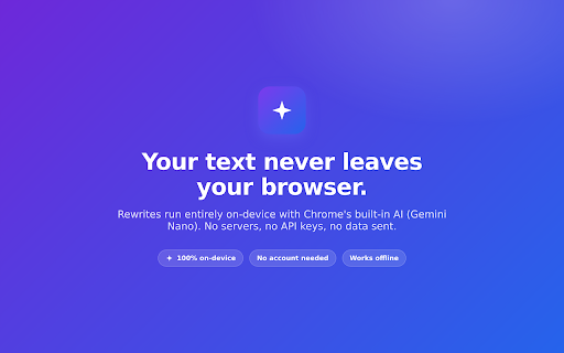 Retone :: Rewrite selected text in a configured tone/style using on-device AI.