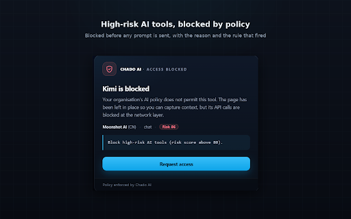 Chado AI :: Discover, classify, and control AI tool usage at work.