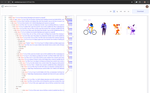Website Cloner :: Convert websites or components to clean HTML with Tailwind CSS for development, migration, or AI integration