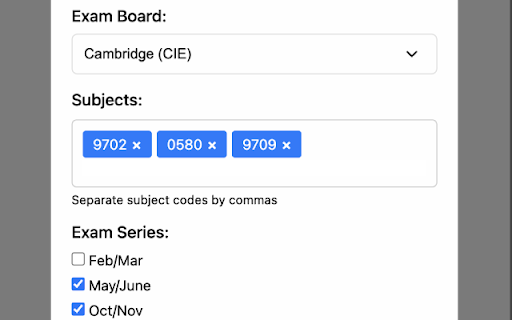 Cambridge Past Papers :: Easily navigate through Cambridge question papers and mark schemes.