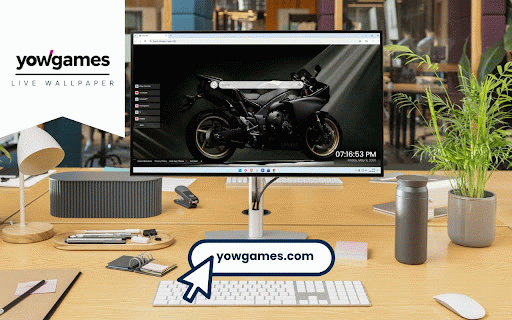 Yamaha R1 Live Wallpaper :: Yamaha YZF-R1 in stealth black with gold wheels under dramatic spotlight against dark studio backdrop.