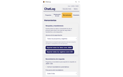 ChatLog :: Bitácora para quien quiere usar modelos de lenguaje de IA con ética y transparencia