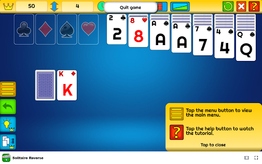 Solitaire Reverse Game - Experience solitaire with a twist! :: Experience Solitaire like never before! Reverse the rules and enjoy offline fun for free!