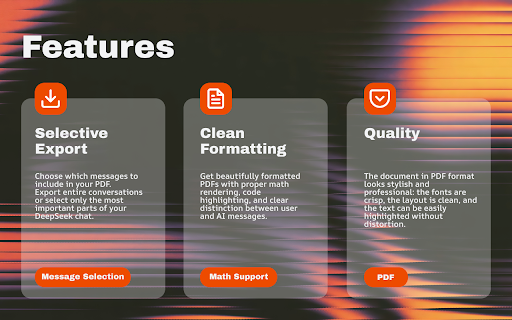 DeepSeek To PDF :: Export your chats instantly using DeepSeek to PDF: intelligent transformation ensures flawless results.