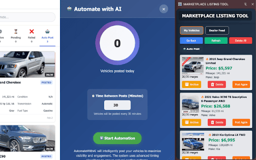 MARKETPLACE LISTING TOOL :: Use AI to post vehicle, motorcycle, boat, property listings and more to Marketplace in seconds.