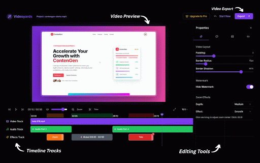 Videoyards - Screen Recorder with Custom Cursor & Auto Zoom :: Create stunning, professional-quality screen recordings effortlessly. Perfect for tutorials, product demos, and more.