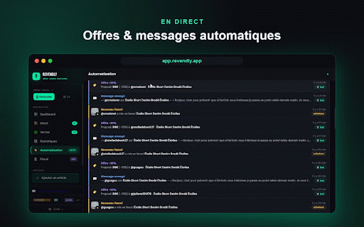 Revendly – Assistant Vinted : republier, relancer, booster tes ventes :: Republie tes annonces, relance les favoris et suis ta marge nette. L'assistant Vinted tout-en-un qui booste tes ventes 📈