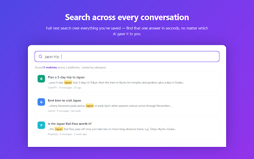 Be Mimos: AI Chat Export, Search & Backup :: Auto-save, export, search and curate your conversations across 41 AI and creative platforms.