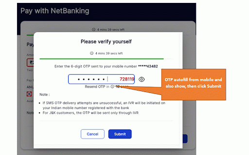 HDFC Bank No Logout & Autofill :: Fills HDFC Bank login details and keeps the HDFC Now session alive.