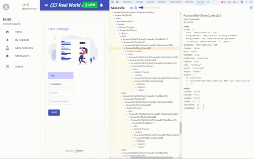 StateViz :: A universal Chrome extension for visualizing data flow in web applications.
