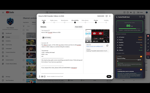 YouTube Creator Tools :: Smart publishing assistant, Thumbnail and title A/B suggestions, keyword explorer, content health checks for YouTube creators.
