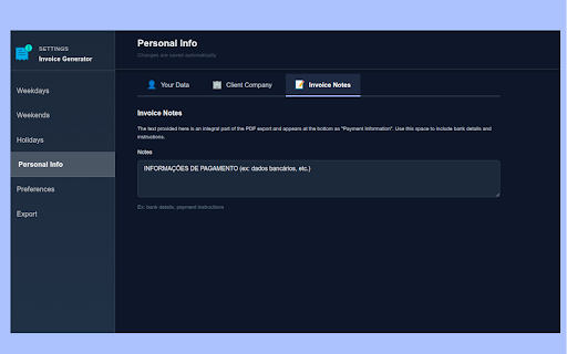 Invoice Generator :: Professional hourly invoice generator with multi-currency support and PDF export. Ideal for international freelancers.