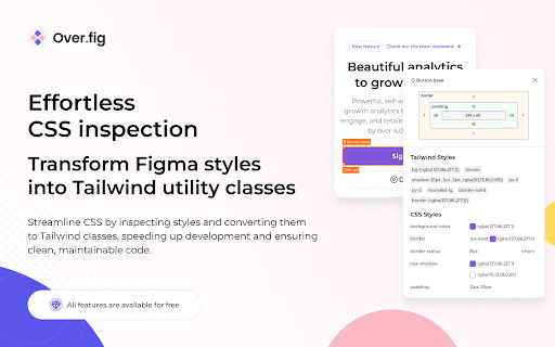 Over.fig – Compare design to website in real time :: Bridge the gap between design and code. Convert your Figma into a pixel-perfect semi-transparent overlay directly on your web page.
