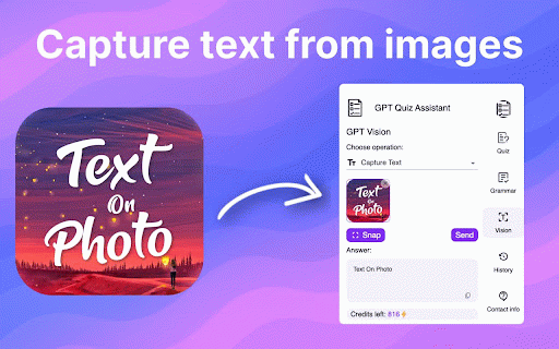 GPT Quiz Assistant :: AI-powered tool for solving quizzes, improving grammar, and extracting & explaining text/images via a side panel.