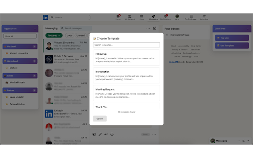 Smart Inbox Organizer for LinkedIn :: Organize LinkedIn conversations with tags, filters, and message templates - all in one simple tool.