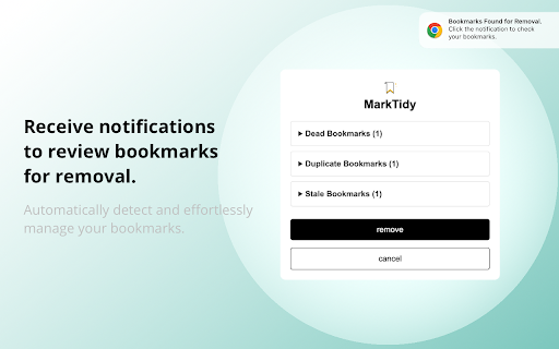Bookmarks Automatic Cleaner || MarkTidy :: Bookmark manager that helps you manage your bookmarks automatically.