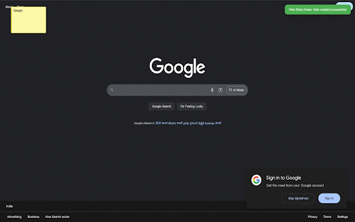Sticky Notes - Capture thoughts anywhere on any web page :: Add sticky notes to any webpage, saved per URL.