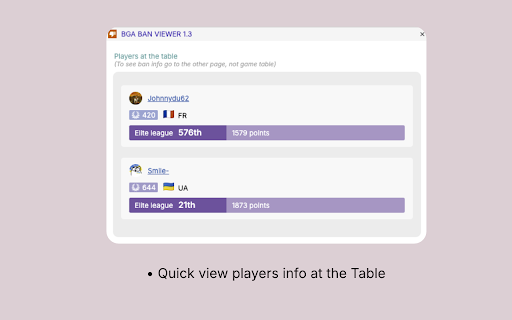 BGA Ban Viewer for Carcassonne Players :: View all your bans on BGA from other players. Adopted for Carcassonne players.