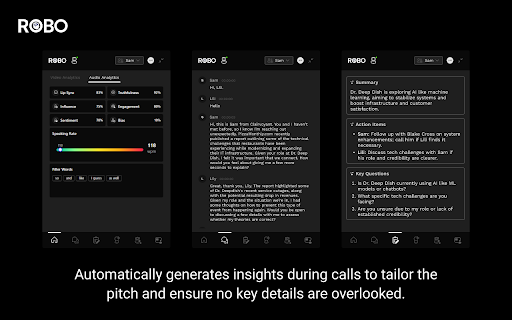 COACH ROBO: AI-Powered Sales Intelligence & Real-Time Coaching :: Experience COACH ROBO, an AI-powered sales copilot, with actionable deal intelligence, and real-time coaching.