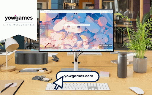 Cinnamoroll Wonderland Live Wallpaper :: Cinnamoroll with blue bow surrounded by fluffy friends in dreamy pastel cloud bedroom.