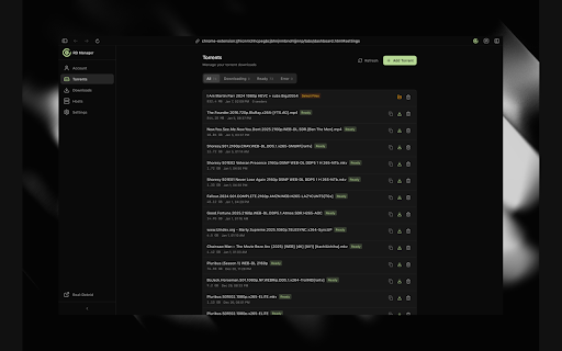 Real-Debrid Manager :: Real-Debrid browser extension for link unrestriction and torrent management