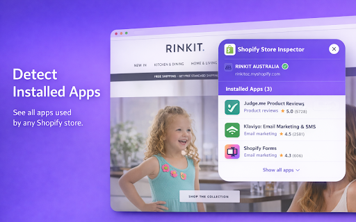 Shopify Store Inspector – Theme, App & Pixel Detector :: Reveal any Shopify store's theme, installed apps, tracking pixels & best-selling products in one click. Free forever.