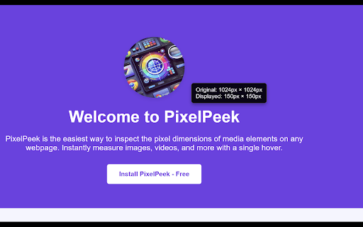 PixelPeek :: Displays original and displayed pixel sizes of media elements when hovered.