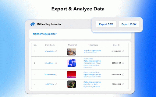 IG Hashtag Exporter - Free :: Export Instagram Hashtag Posts for Free
